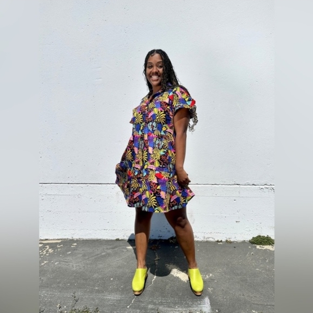 Nooworks Leah Dress in Tropi Trip Print